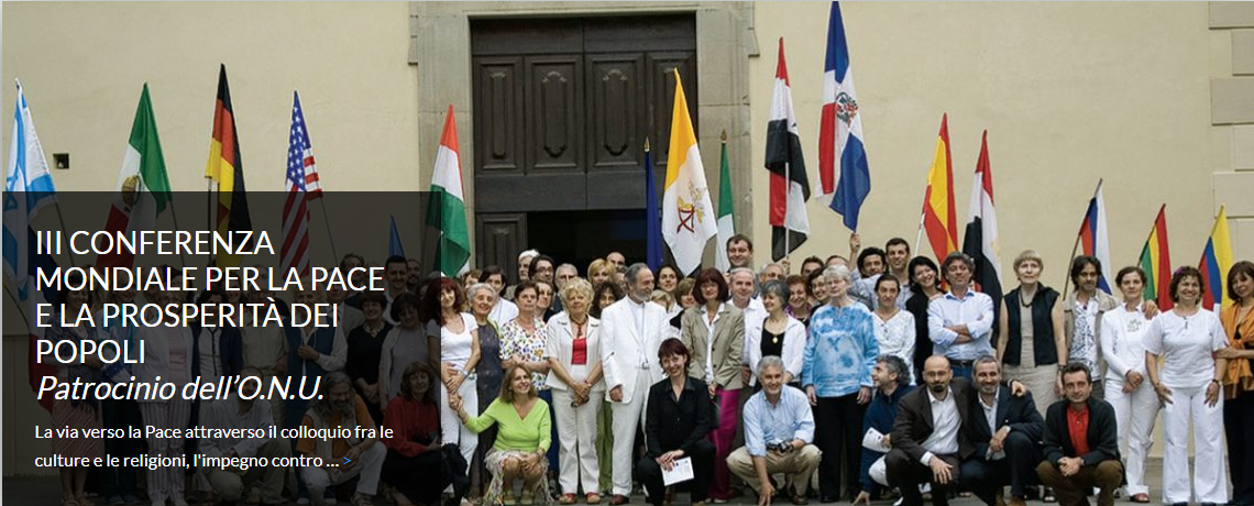 III CONFERENZA MONDIALE PER LA PACE E LA PROSPERITÀ DEI POPOLI<br><i>Patrocinio dell’O.N.U.</i>